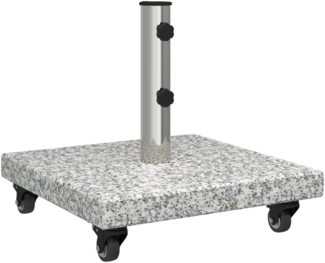 vidaXL Rollbasis für Stangen Ø38/48mm Graue Granit 30 kg Quadratisch 42006584