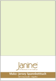 Janine Mako-Jersey Spannbetttuch Spannbettlaken 100% naturreine Baumwolle 06 limone 90-100cm x 190-200cm