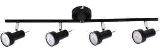 Primaster Deckenstrahler 4er LED Spot New York GU10 8 x 62 x 14 cm schwarz