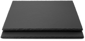 hausleben Servierplatte Schieferplatten Rechteckig 40x30 cm, (2-tlg), aus Naturschiefer – Edle Platten