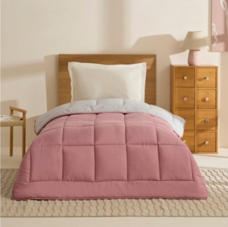 Karaca Tagesdecke Karaca Double Face Bettdecke Tagesdecke Decke Pudra - Hellgrau 135X200