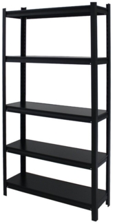 Wohnzimmerregal 180x90x30 cm Stahl 875 kg 5 Regalböden 8 mm Steckregal Schwerlastregal schwarz-matt