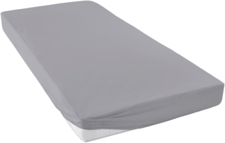 Hahn Haustextilien Jersey Spannbetttuch Max mit Nässeschutz 90-100x200 cm, granit