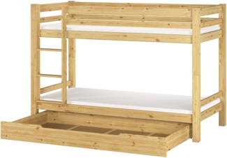 Erst- Holz Etagenbett Kiefer natur 90x200 inkl. Bettkasten