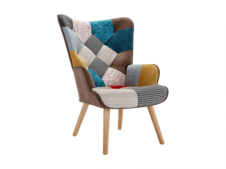 Vente-unique - Sessel - Stoff - Patchwork - VATELY