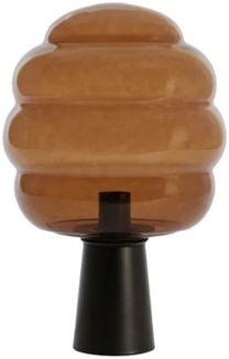 Tischleuchte MISTY von Light & Living Ø30x46 cm Lampe braunes Glas-schwarz