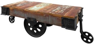 Couchtisch Altholz 120 x 60 x 43 mehrfarbig lackiert INDUSTRIAL #18