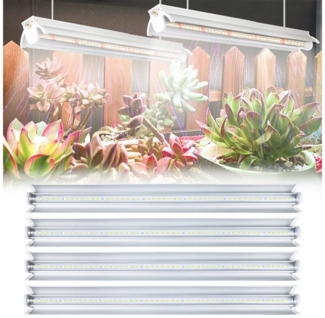 Jibenhome Pflanzenlampe T5 LED Grow Lampe 42cm Vollspektrum Wachstumslampe Pflanzenlicht Innen, Anschließbar 2/4stk Wachsen Licht Pflanzenleuchte, 1000Lm Gewächshaus
