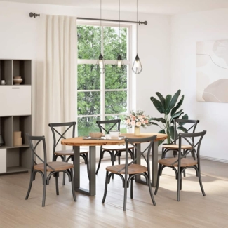 vidaXL Esstisch Hellbraun 180x90x74 cm Massivholz Eiche Oval 3305271