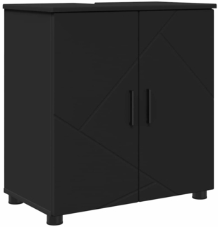 vidaXL Badezimmer Schrank Schwarz 61 x 35 x 64 cm Holzwerkstoff 883285