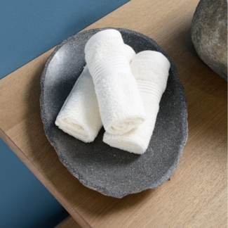 wohnfreuden Dekotablett Naturstein Tablett 30 cm grau rund, 29268