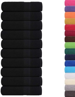 vidaXL Badetücher 10 Stk. Schwarz 100x150 cm 360 g/m² 100% Baumwolle 136958