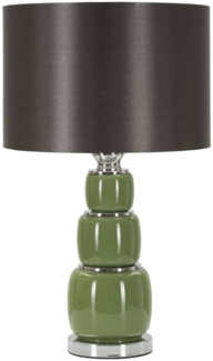 Dmora Tischlampe Castino, Schreibtischleuchte, Büroleuchte, Arbeitslampe, 33x33 h57 cm, Weiß und Grau