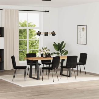 vidaXL Esszimmerstühle 6 Stk. Schwarz Samt 3315562