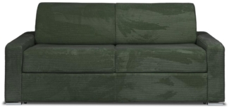 Vente-unique - Schlafsofa mit Matratze 4-Sitzer - Liegefläche 160 cm - Matratze 22 cm - Cord - Grün - CALITO