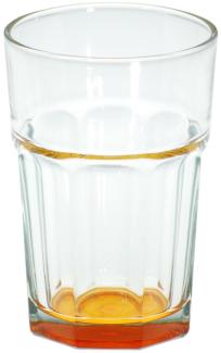 Latte Macchiato Glas, Kaffeeglas, Kaffeetasse, Cappuccino, Tasse, Orange, 300 ml