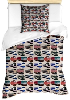 Abakuhaus Bettwäsche Milbensicher Allergiker geeignet mit Kissenbezug, Microfaser, Zug Industrie Verschiedene Fahrzeuge