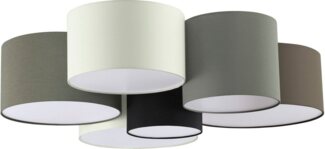 Eglo 97838 Deckenleuchte PASTORE braun, grau, weiß, schwarz E27 6x40 Ø99cm H:28,5cm