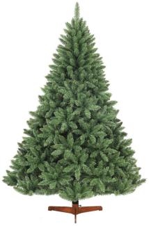 Salcar Künstlicher Weihnachtsbaum Künstlicher Tannenbaum mit natürlichen Zweigfarben und Echtholzständer, Nordmanntanne, 180 cm mit 730 Zweigen