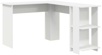 vidaXL Eck-Schreibtisch Weiß 140 x 113,5 x 75 cm Holzwerkstoff 869554