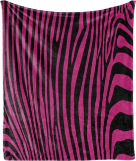 Wohndecke Gemütlicher Plüsch für den Innen- und Außenbereich, Abakuhaus, rosa Zebra Tier Boho