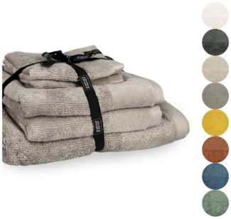 SCHÖNER WOHNEN-Kollektion Handtuch Set SENSE Handtuch Set, Baumwolle (Spar-Set, 1-St), 5er Set (1 x 140 x 70 cm / 2 x 100 x 50 cm / 2 x 50 x 30 cm) in Sand
