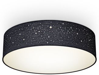 Deckenlampe Sternen-Licht Stoffleuchte Textil Kinderzimmer Schlafzimmer schwarz