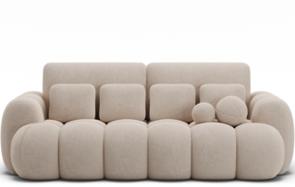 Eltap Cotonn Sofa (Calmora 18) mit Schlaffunktion, Beige, 119 x 105 x 256 cm