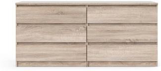 Nada Kommode 6 Schubladen trüffelfarben Sideboard