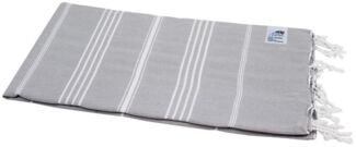 Hamamtuch Sultan hellgrau mit weißen Streifen ca. 100x180 cm