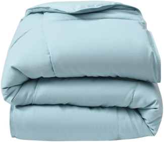 Vente-unique - Leichte Kinderbettdecke - 140 x 200 cm - 180 g/m² - Sojafaser - angenehm auf der Haut - Blau - THERMO CONTROL