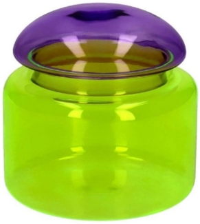 Giftcompany Schmuckkassette Dose mit Deckel Voile Glas Neon Lila Gelb