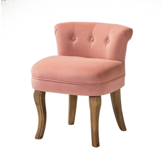 HULALA HOME Polsterhocker Schminkhocker Sitzhocker Kosmetikhocker, mit Massivholzbeine