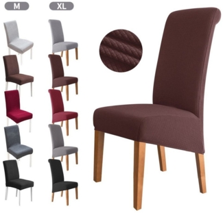 Simloveve Sitzflächenhusse Stuhlhusse Universal Stretch Stuhlüberzug Elastisch Spannbezug, XL Stuhlbezug mit dezentem Muster, Geeignet für hohe Rückenlehne
