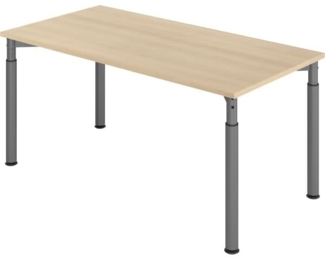 Schreibtisch 160x80 cm Eiche/Graphit