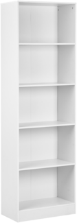 Bücherregal mit 5 Fächern WINNIPEG 174 cm Weiß