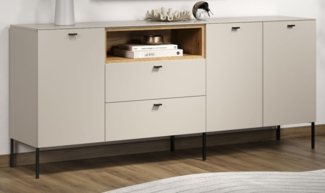 Sideboard Sao Paulo in Sand und Eiche 197 cm