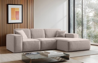 Kaiser Möbel Ecksofa Eckcouch SIENA L-Form, Stoff Poso/Salvador/Maloy/Artico/Velo, Einzelsofa, Bequem, originelles Design, praktisch, viele Farben