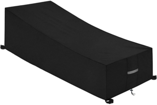 Gartenliege Abdeckung 200x75x40/70cm Schwarz Dokon Oxford-Material