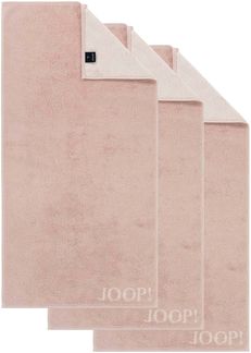 JOOP! Handtuch Classic / Infinity Kollektion, 3er Pack - Walkfrottier Rosa (Nude) 50x100cm
