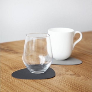 LIND DNA Glasuntersetzer Glasuntersetzer Curve wendbar anthrazit/hellgrau 9