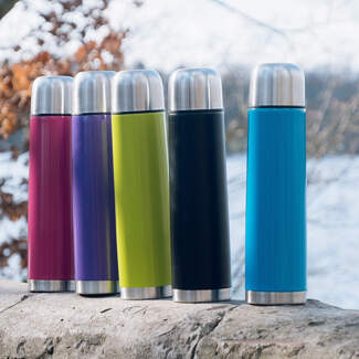 GRÄWE Isolierflasche 1 Liter schwarz, Drehverschluss