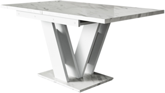 Tisch Atraks (Farbe: Marmor Bianco / Weiß)