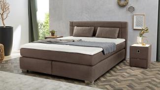 Jockenhöfer BOXSPRINGBETT 180 X 200 CM ROMANA MIX DUNKELBRAUN H3 und H4