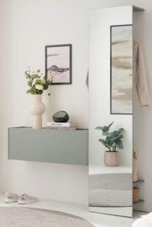 Garderobe Set 2-tlg. Center in Salbei und Eiche 150 x 200 cm