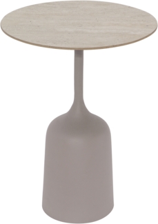 MIRRORS AND MORE 'Altan' Beistelltisch Metall /Keramik, taupe, 40x53x40 cm