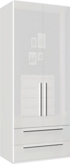 Places of Style Kleiderschrank Piano, UV lackiert, hochglänzend in beige oder weiß, FSC-zertifiziert (Made in Europe) in vielen Breiten, Höhe 224cm, mit Soft-Close Funktion, 2 Schubladen