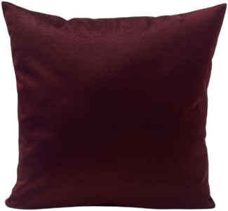 RoKo-Textilien Kissenbezug Kissenbezug »Kissenhülle 100% Polyester Samt Velvet Farbe Bordeauxrot, mit Reißverschluss