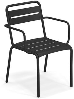 2er Set Star Armlehnstuhl schwarz