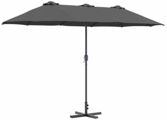vidaXL Gartenparasol Anthrazit 370 x 197 x 239 cm 42003369